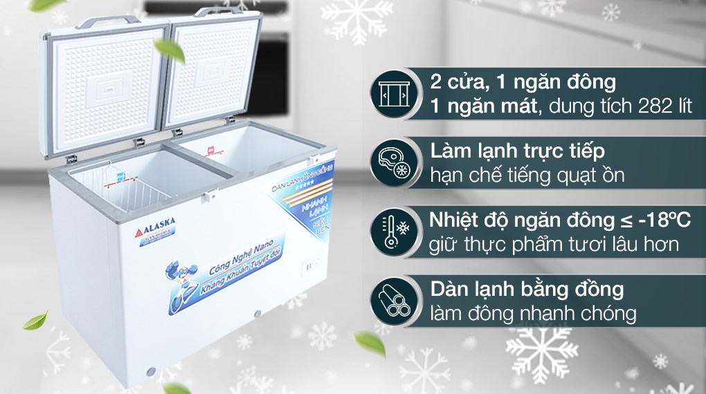 Tủ đông Alaska 282 lít BCD 4568C