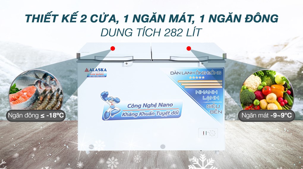 Tủ đông Alaska 282 lít BCD 4568C - Ảnh 2