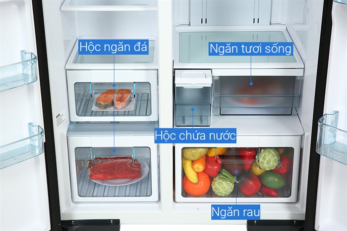 Tủ lạnh Hitachi Inverter 573 lít Side By Side R-SX800GPGV0 GBK - Ảnh 4