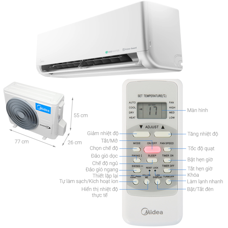Máy lạnh Midea Inverter 1 HP MSCE-10CRFN8 - Ảnh 4