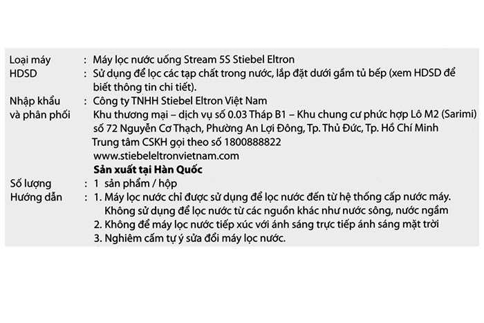 Thiết bị lọc nước UF Stiebel Eltron Stream 5S 4 lõi - Ảnh 5
