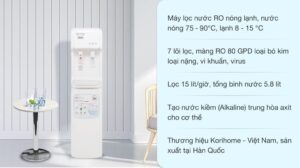 Máy lọc nước RO nóng lạnh Korihome WPK-903 7 lõi