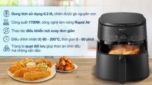 Nồi chiên không dầu Philips 6.2 lít NA130/00