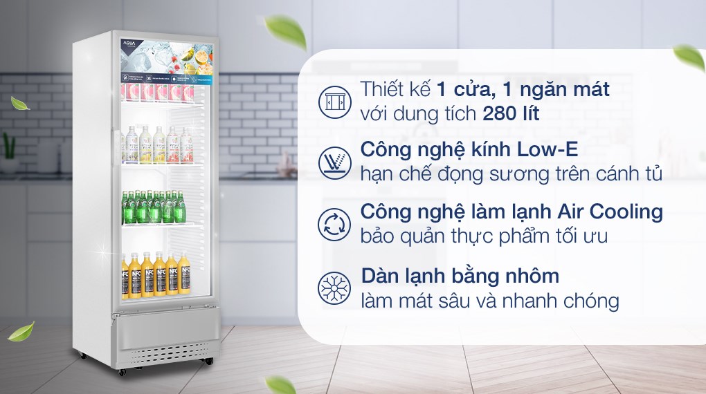 Tủ mát Aqua 280 Lít AQS-AF400N