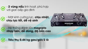Bếp ga đôi Sunhouse SHB3365