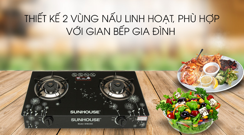 Bếp ga đôi Sunhouse SHB3365 - Ảnh 2
