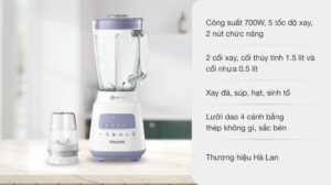 Máy xay sinh tố đa năng Philips HR2222/00