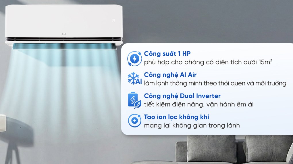 Máy lạnh LG Inverter 1 HP IDC09M2 - Ảnh 5